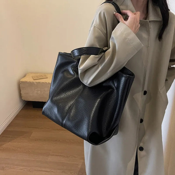 Valantomode | Aria Grande Soft-Touch Tote – Premium Vegan Leather Large Everyday Shoulder Bag