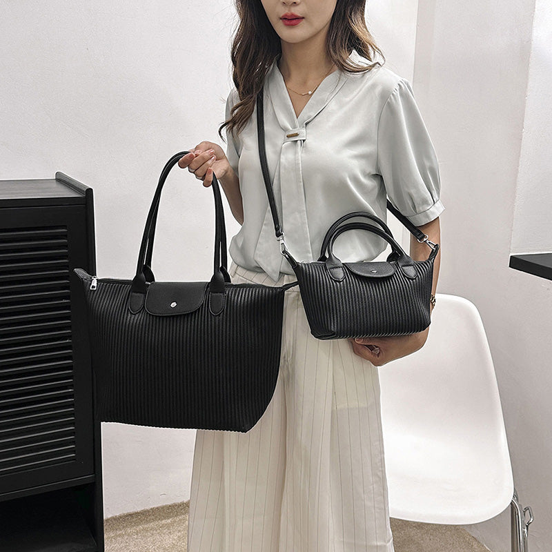 Valantomode | The Pleated Garrison – Women's Premium Architectural Top-Handle Tote