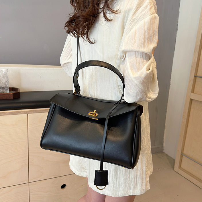 Valantomode | Apex Commuter Garrison – Premium Vegan Leather Structured Tote with Gold-Tone Turn-Lock