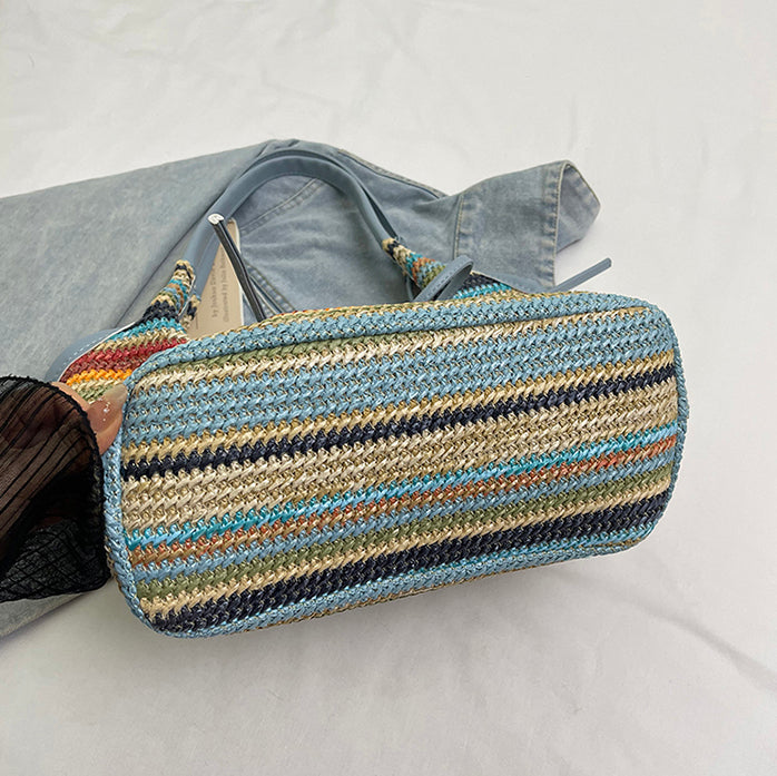 Valantomode | Odyssey Artisan Garrison – Premium Woven Straw & Vegan Leather Large Summer Tote