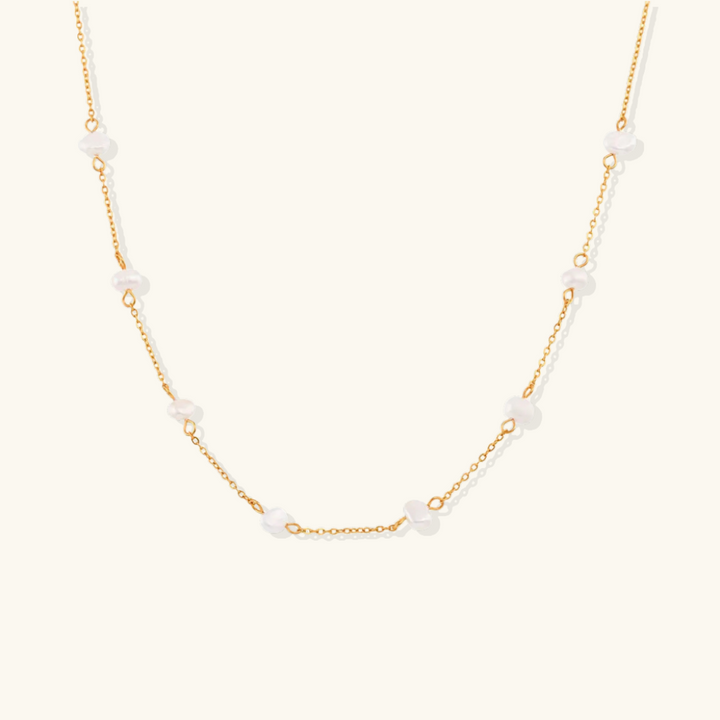 Valantomode | Plated Freshwater Pearl Necklace for Women