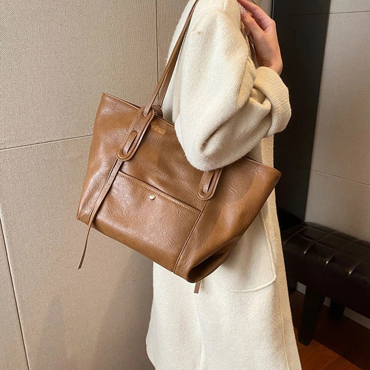 Valantomode | Aspen Horizon Tote – Premium Vegan Leather Large Professional Shoulder Bag