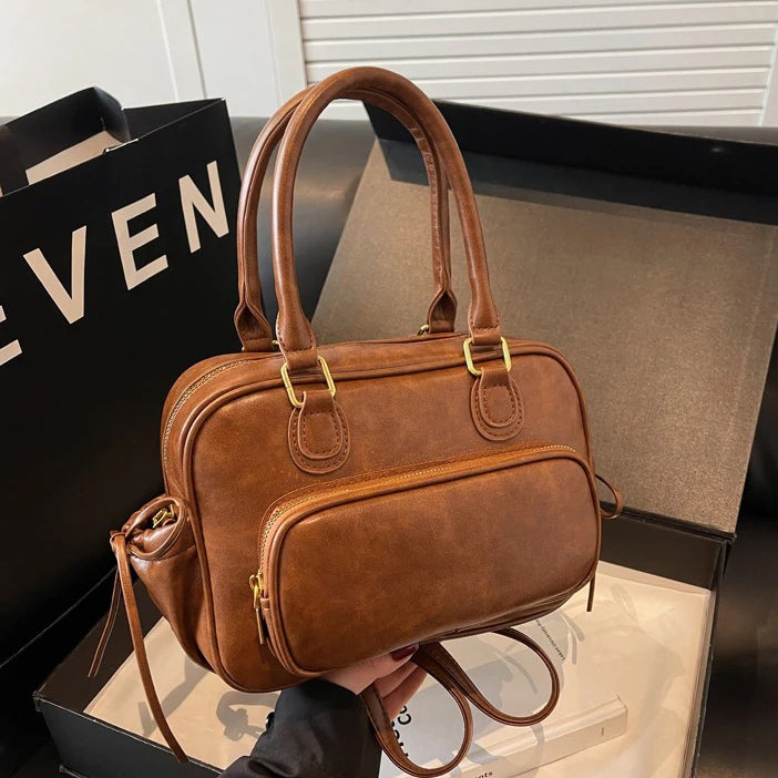 Valantomode | Linear Archival Courier – 3-in-1 Premium Vegan Leather Convertible Bag & Backpack