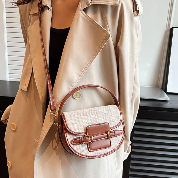 Valantomode | Odyssey Petite Garrison – Premium Canvas & Vegan Leather Mini Crossbody Bag
