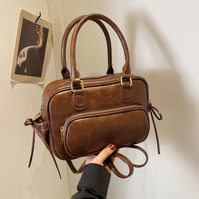 Valantomode | Linear Archival Courier – 3-in-1 Premium Vegan Leather Convertible Bag & Backpack