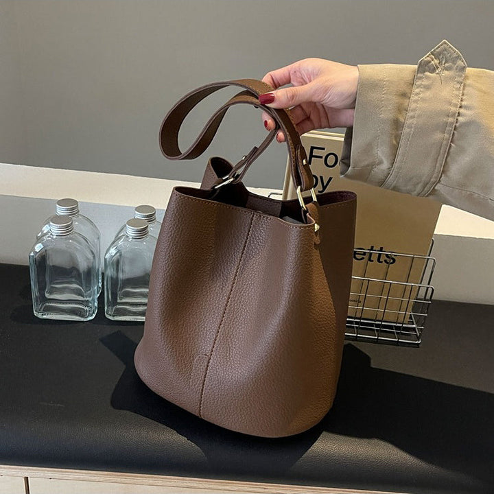 Valantomode | The Veridian Cylinder Garrison – Women's Premium Vegan Leather Bucket Bag