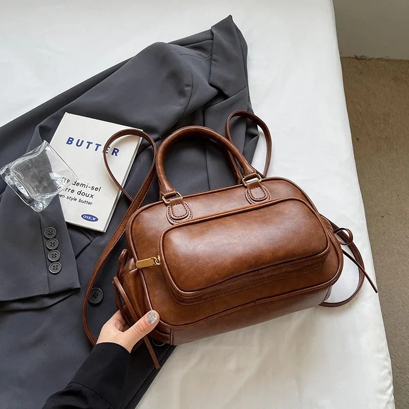 Valantomode | Linear Archival Courier – 3-in-1 Premium Vegan Leather Convertible Bag & Backpack