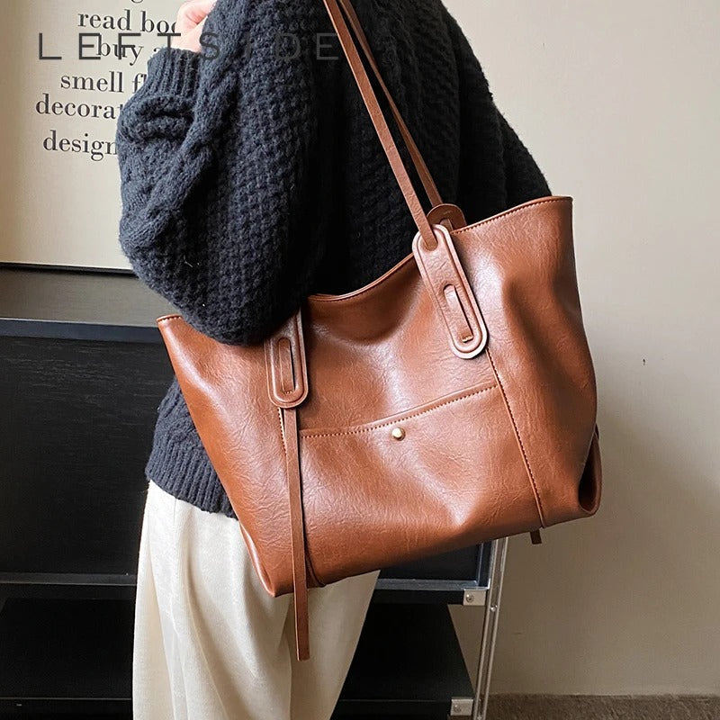 Valantomode | Aspen Horizon Tote – Premium Vegan Leather Large Professional Shoulder Bag