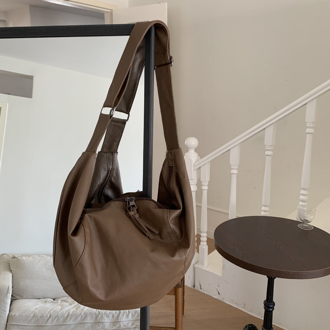 Valantomode | Aura Grand Slouch – 60cm Premium Vegan Leather Oversized Hobo Crossbody Bag