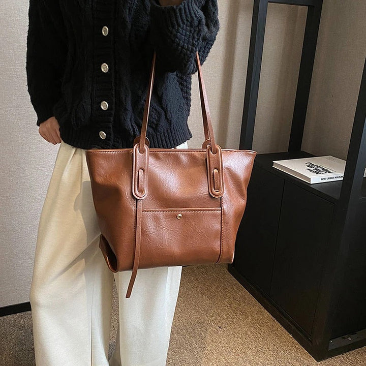 Valantomode | Aspen Horizon Tote – Premium Vegan Leather Large Professional Shoulder Bag