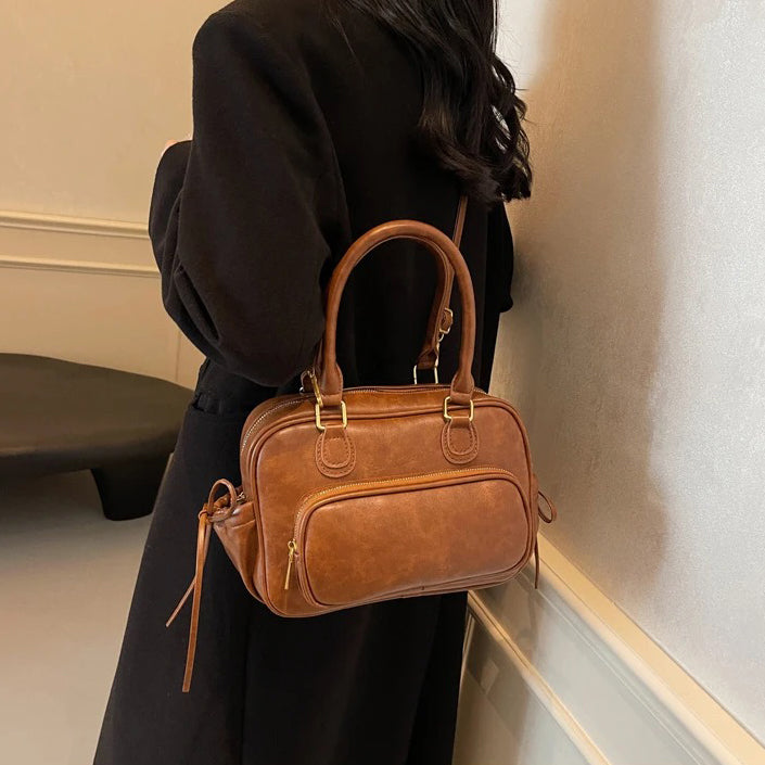 Valantomode | Linear Archival Courier – 3-in-1 Premium Vegan Leather Convertible Bag & Backpack
