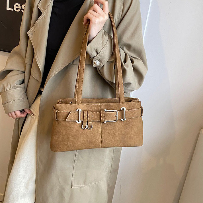 Valantomode | Aurora Buckle Archival – Premium Vegan Leather Slim 90s-Style Shoulder Bag