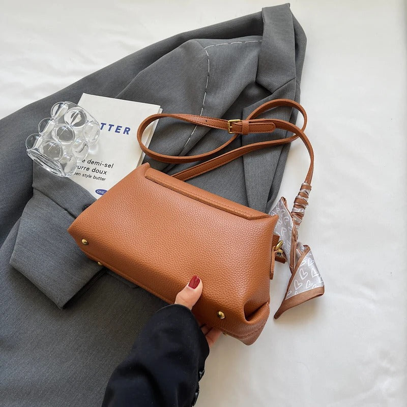 Valantomode | Apex Contour Crossbody – Premium Vegan Leather Geometric Shoulder Bag