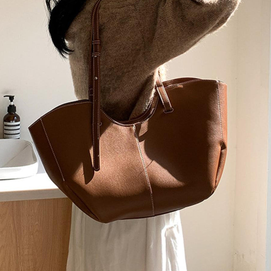 Valantomode | Amara Command Executive – 46cm Premium Vegan Leather Oversized Professional Tote