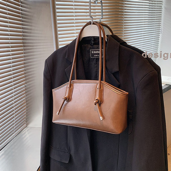 Valantomode | Aria Archival Baguette – Premium Vegan Leather Slim Shoulder Bag with Silver-Tone Accents
