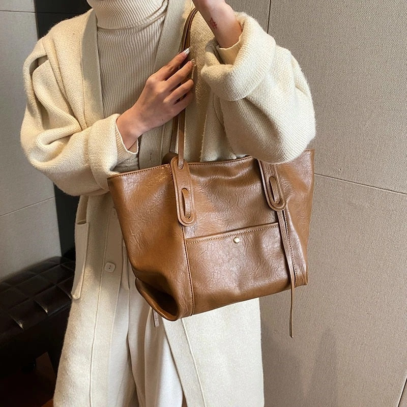 Valantomode | Aspen Horizon Tote – Premium Vegan Leather Large Professional Shoulder Bag