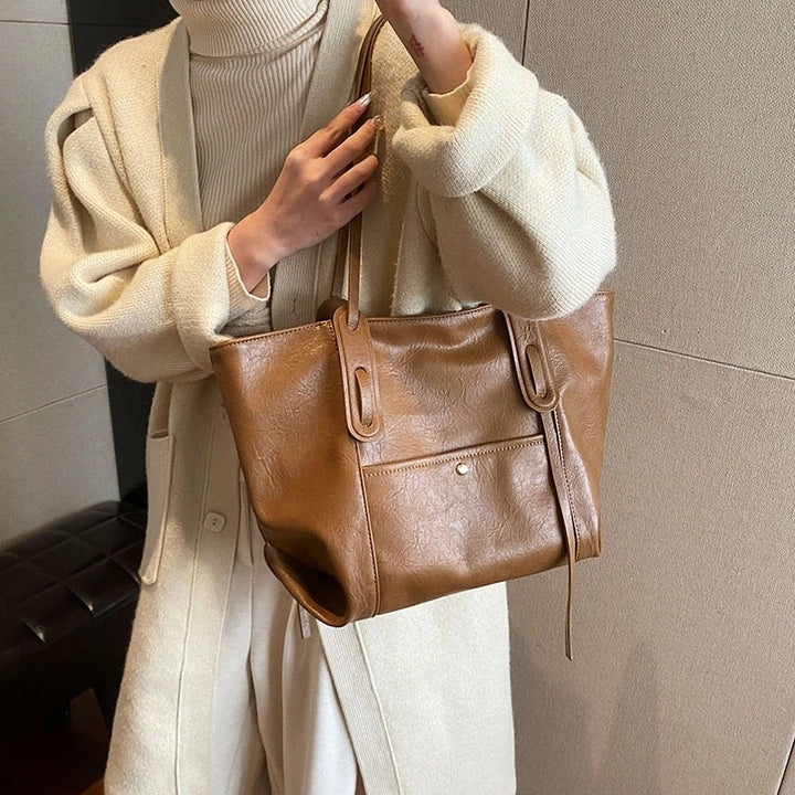 Valantomode | Aspen Horizon Tote – Premium Vegan Leather Large Professional Shoulder Bag