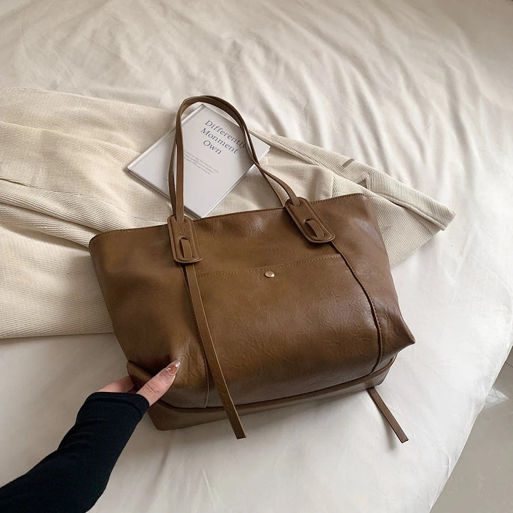 Valantomode | Aspen Horizon Tote – Premium Vegan Leather Large Professional Shoulder Bag