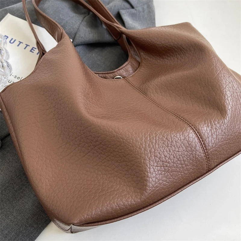 Valantomode | The Veridian Kinetic Garrison – Women's Premium Large Vegan Leather Hobo Tote