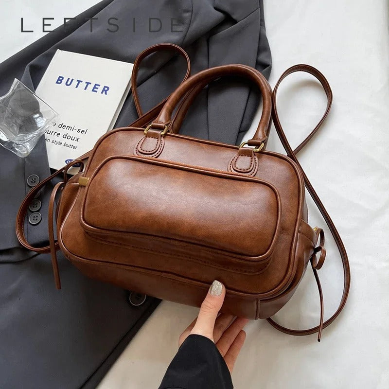 Valantomode | Linear Archival Courier – 3-in-1 Premium Vegan Leather Convertible Bag & Backpack