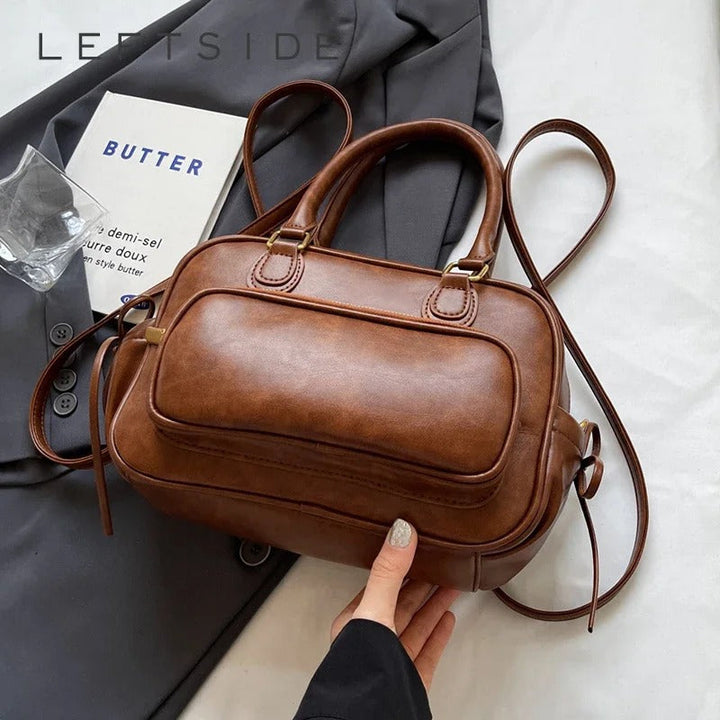 Valantomode | Linear Archival Courier – 3-in-1 Premium Vegan Leather Convertible Bag & Backpack