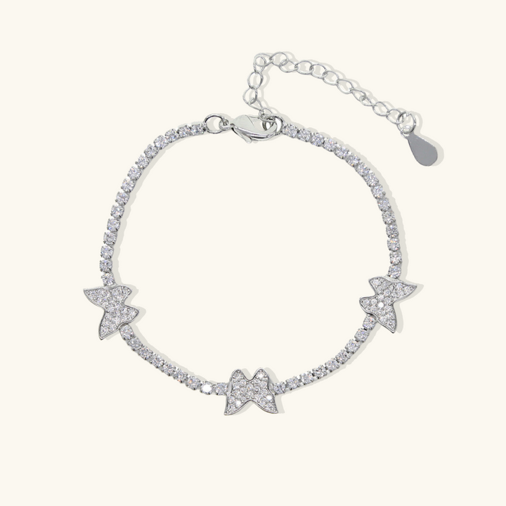 Valantomode | Plated Lepidopteran Charm Bracelet with High-Refractive Cubic Zirconia Assets