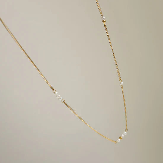 Valantomode | Plated Freshwater Pearl Cluster Necklace for Women