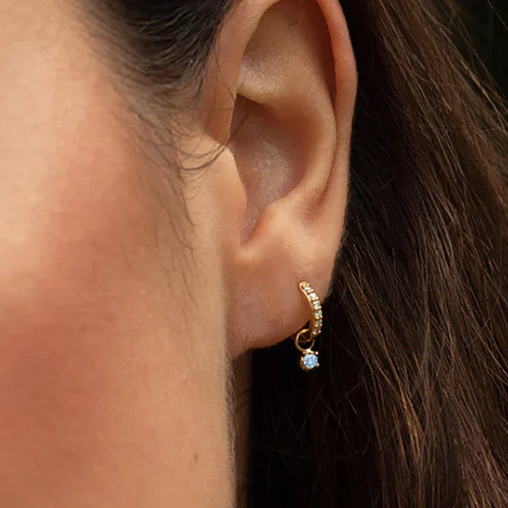Valantomode | Gold Plated Astral Drop Earrings with AAAAA Diamond Simulants