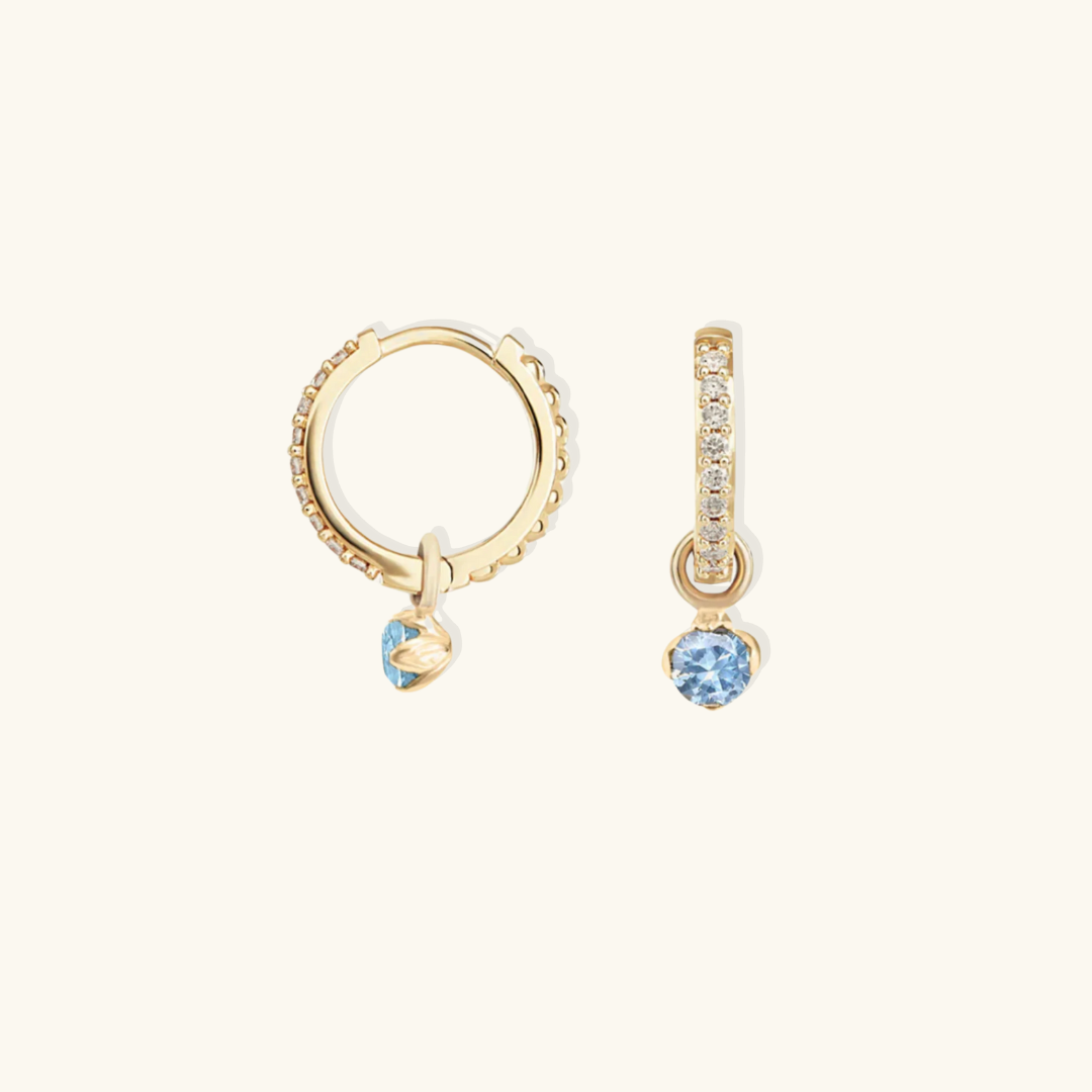 Valantomode | Gold Plated Astral Drop Earrings with AAAAA Diamond Simulants