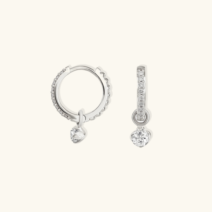 Valantomode | Gold Plated Astral Drop Earrings with AAAAA Diamond Simulants