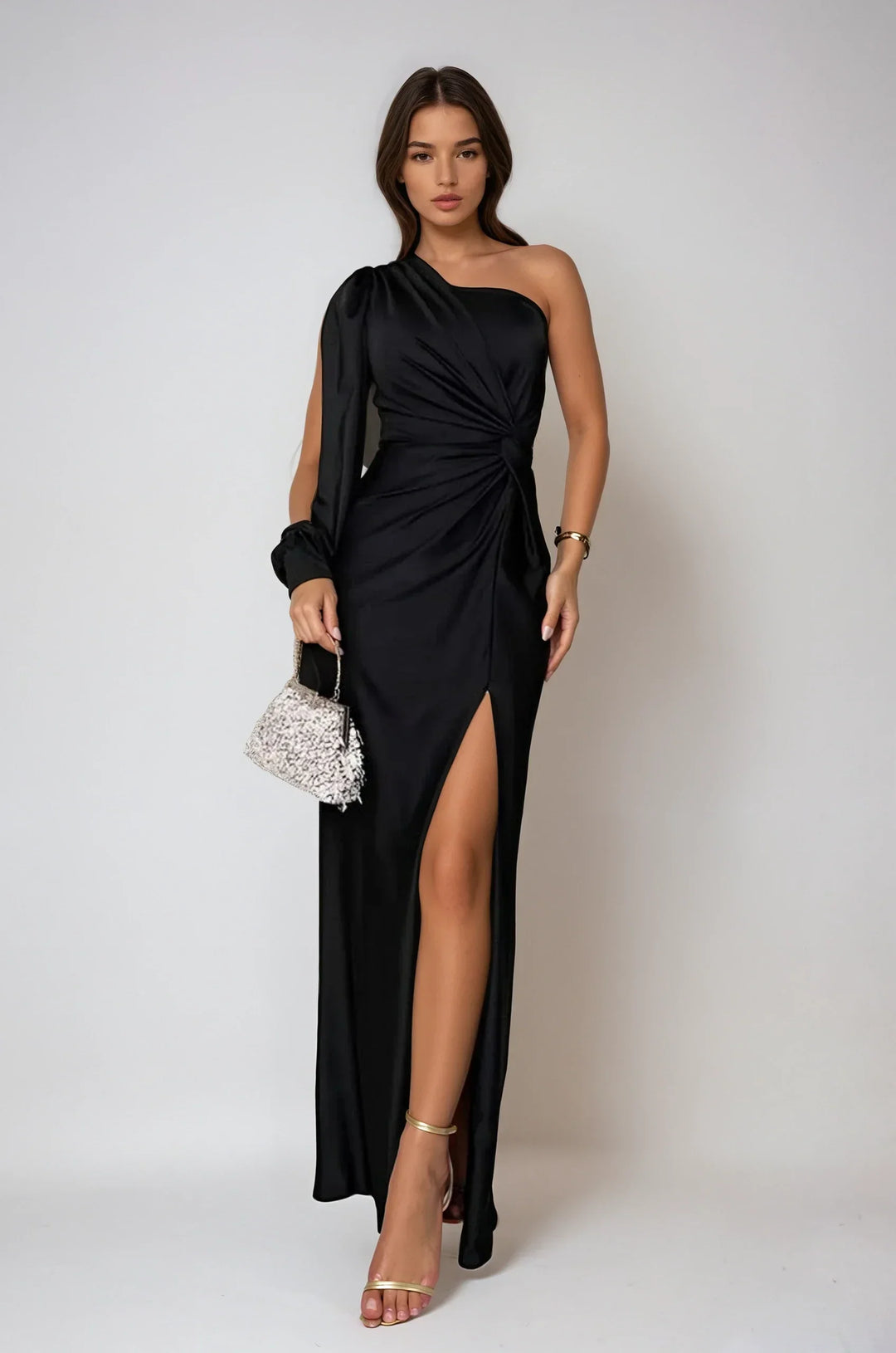 Valantomode | Louie One-Shoulder Maxi Dress for Stunning Arrivals