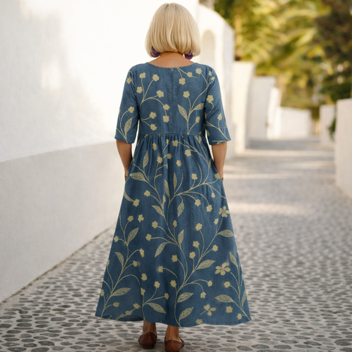 Valantomode | Cozy Midi Dress for Effortless Everyday Wear