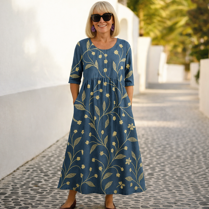 Valantomode | Cozy Midi Dress for Effortless Everyday Wear