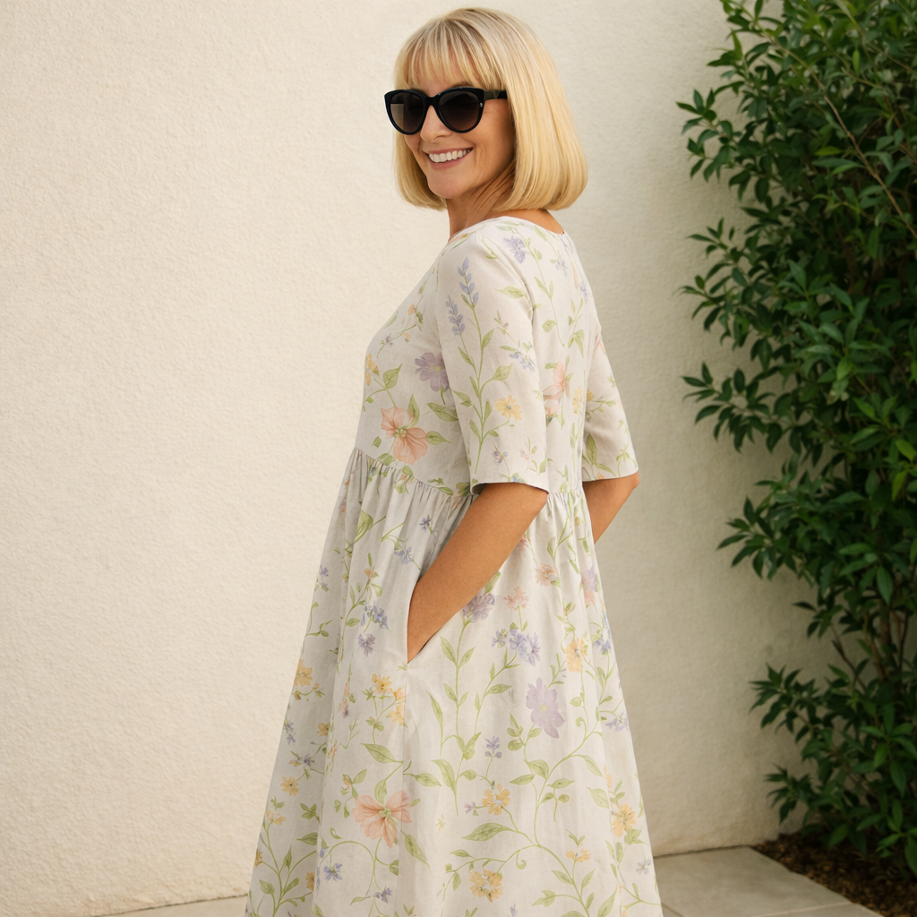 Valantomode | Cozy Midi Dress for Effortless Everyday Wear