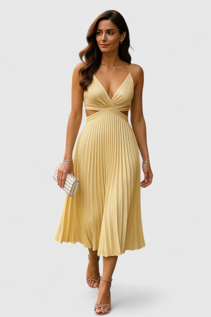 Valantomode | Sophisticated Sleeveless Dress for Chic Evening Events
