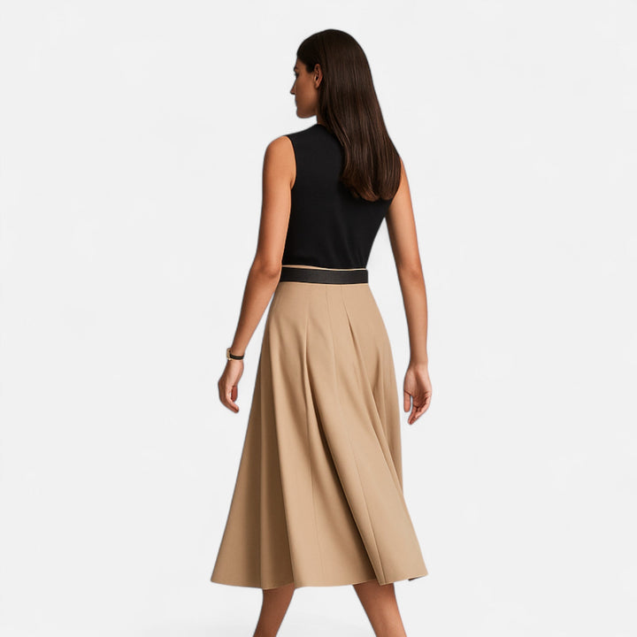 Valantomode | Women’s Knitted Midi Dress with belt