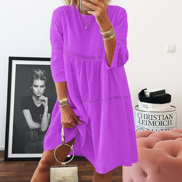 Valantomode | Chic Summer Lace Dress for Effortless Style