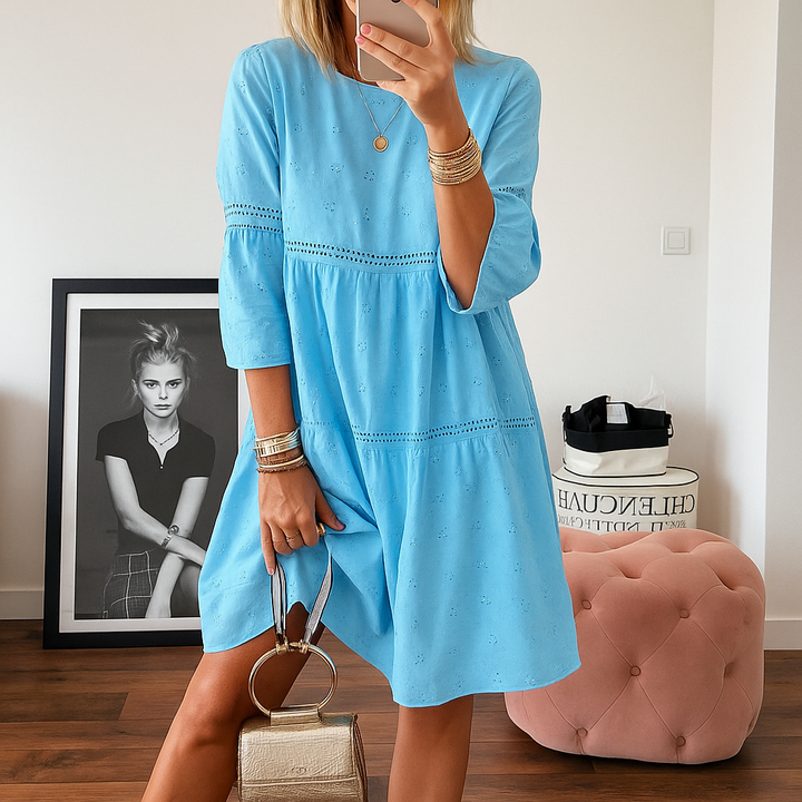 Valantomode | Chic Summer Lace Dress for Effortless Style