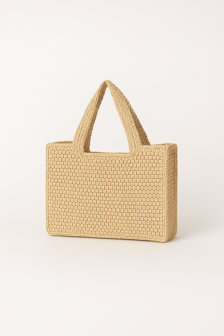 Valantomode | Chic Woven Raffia Beach Bag for Stylish Summer Outings