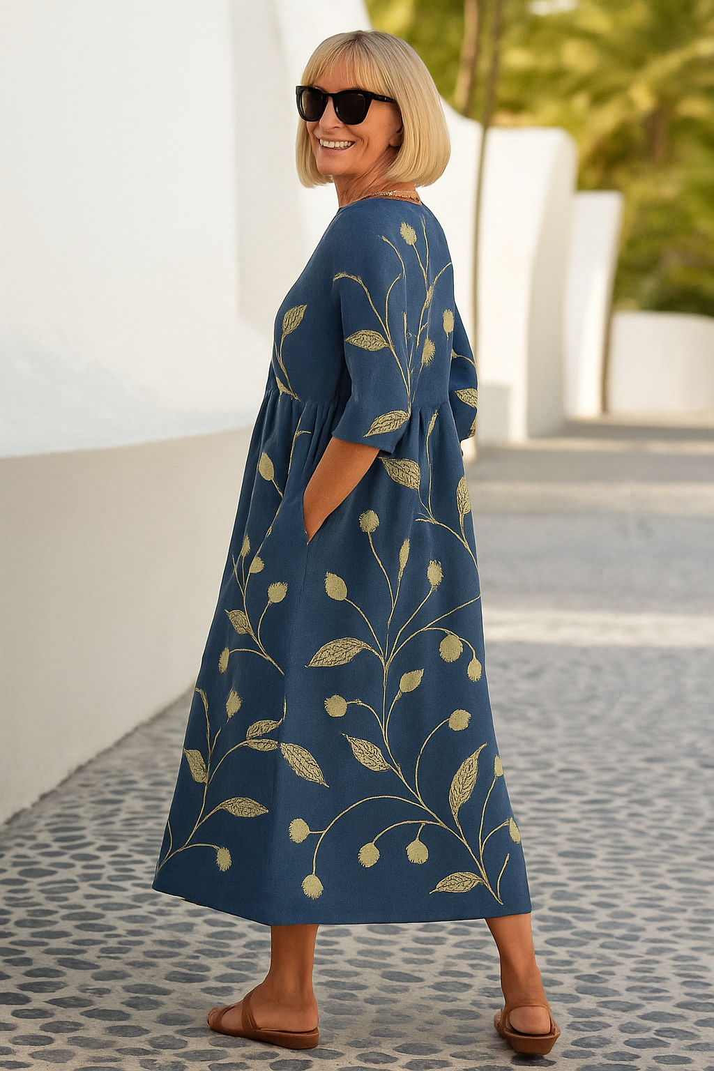 Valantomode | Cozy Midi Dress for Effortless Everyday Wear