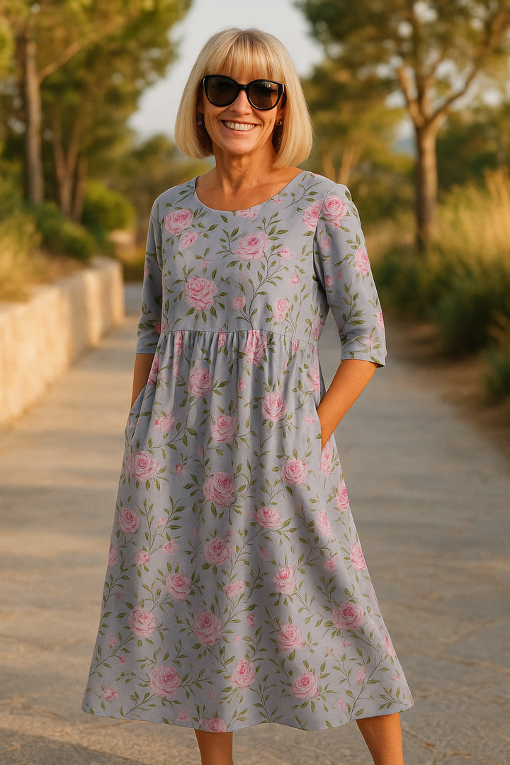 Valantomode | Cozy Midi Dress for Effortless Everyday Wear