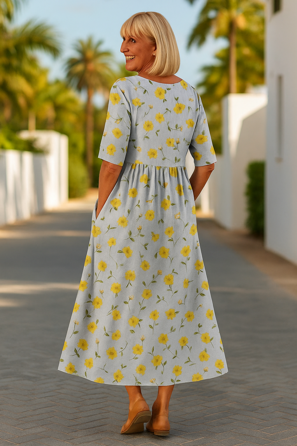 Valantomode | Cozy Midi Dress for Effortless Everyday Wear