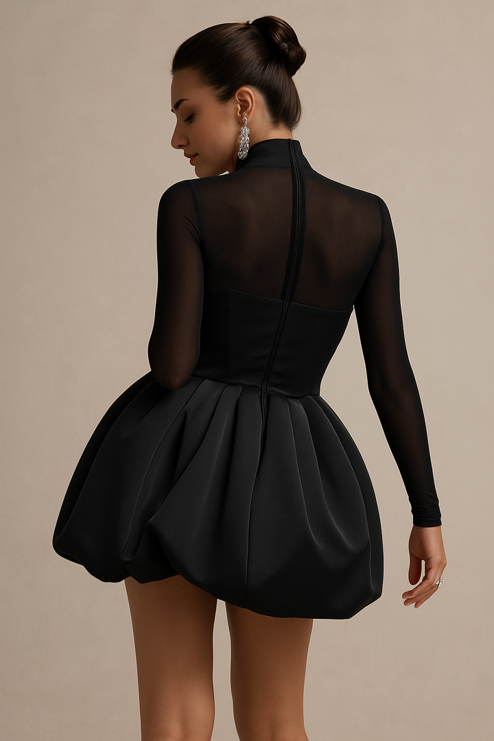 Valantomode | Chic Mini Dress with Puff Skirt for Trendy Women