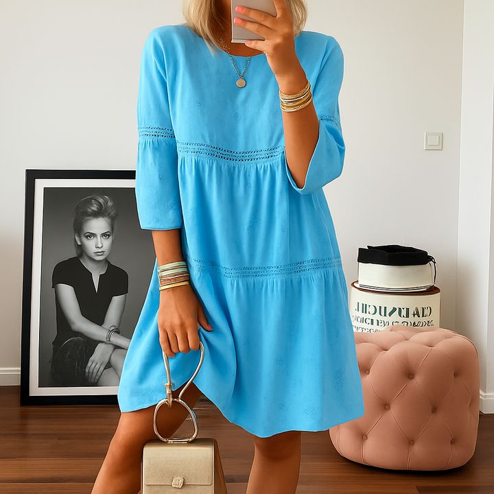Valantomode | Chic Summer Lace Dress for Effortless Style