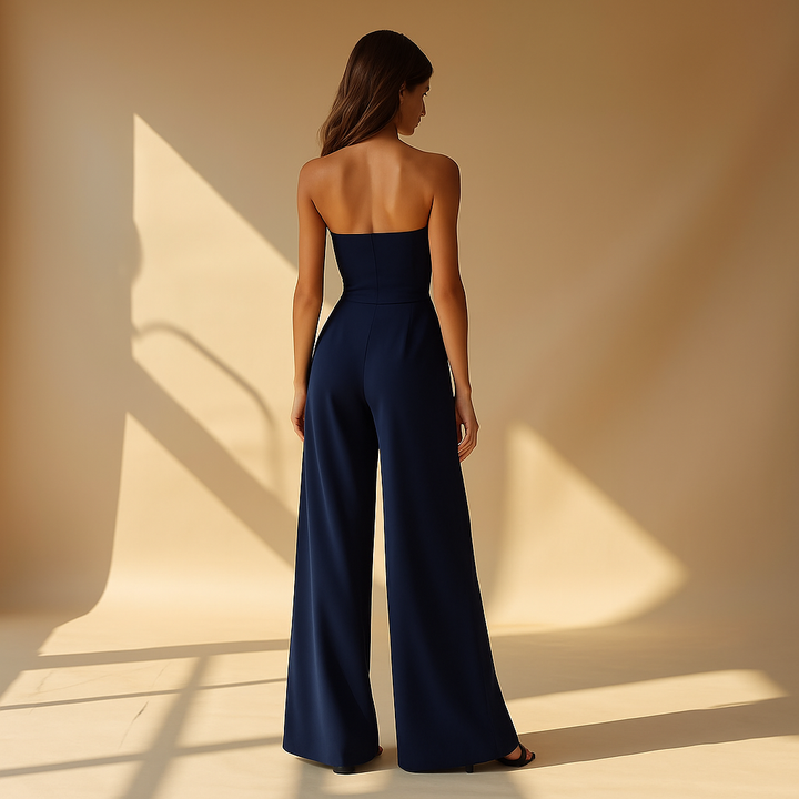 Valantomode | Effortless Radiance Strapless Jumpsuit for Women