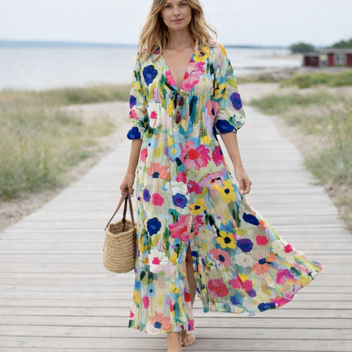 Valantomode | Chic Bohemian Maxi Dress for Stylish Women