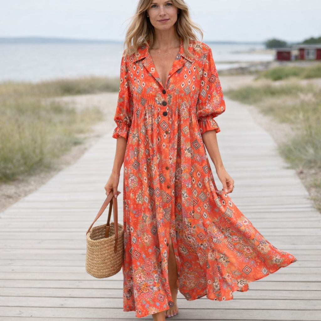 Valantomode | Chic Bohemian Maxi Dress for Stylish Women