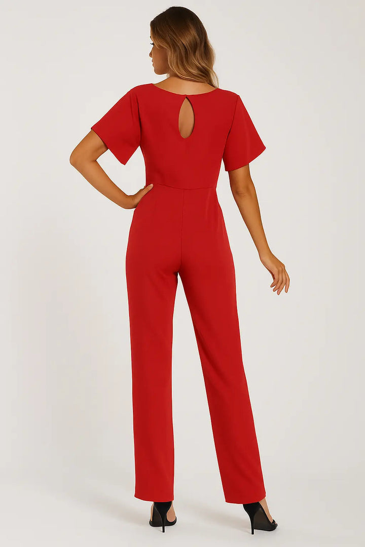 Valantomode | Stylish Tie-Belt Jumpsuit Dress for Women This Season