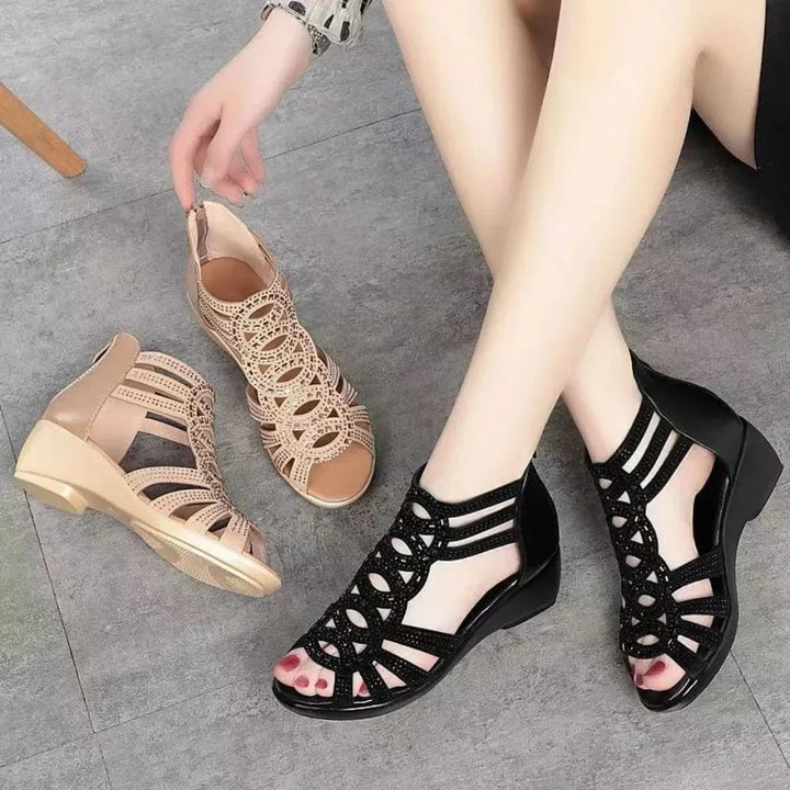 Valantomode | Women's Wedge Sandals with Open Toe for Style & Comfort