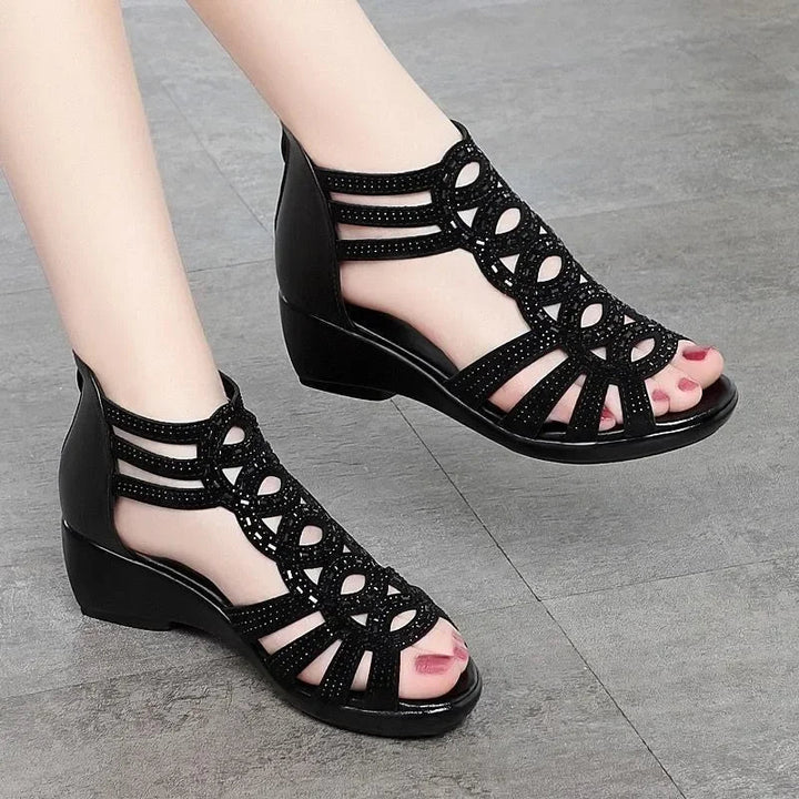 Valantomode | Women's Wedge Sandals with Open Toe for Style & Comfort